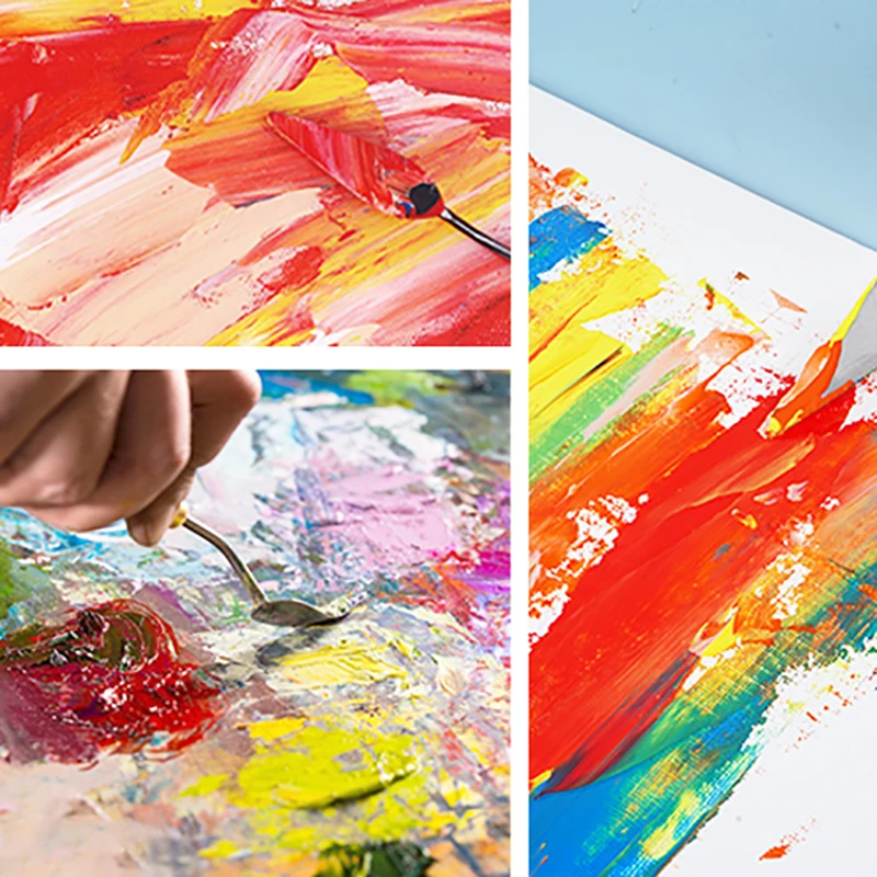 มีด Palette ภาพวาดไม้พายสแตนเลส Palette มีดสีน้ํามันมีดโลหะไม้ Handle