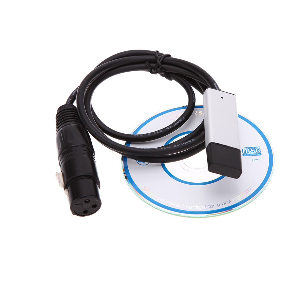 Lixada adaptateur d'interface USB vers DMX LED DMX512 ordinateur PC contrôleur d'éclairage de scène variateur
