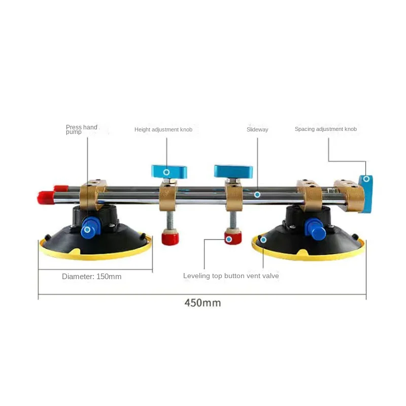 150MM Manual Seamless Stone Seam Setter Batu Marmer Seamless Splicing Vakum Suction Cup Tile Installation Leveling Splicer Baru