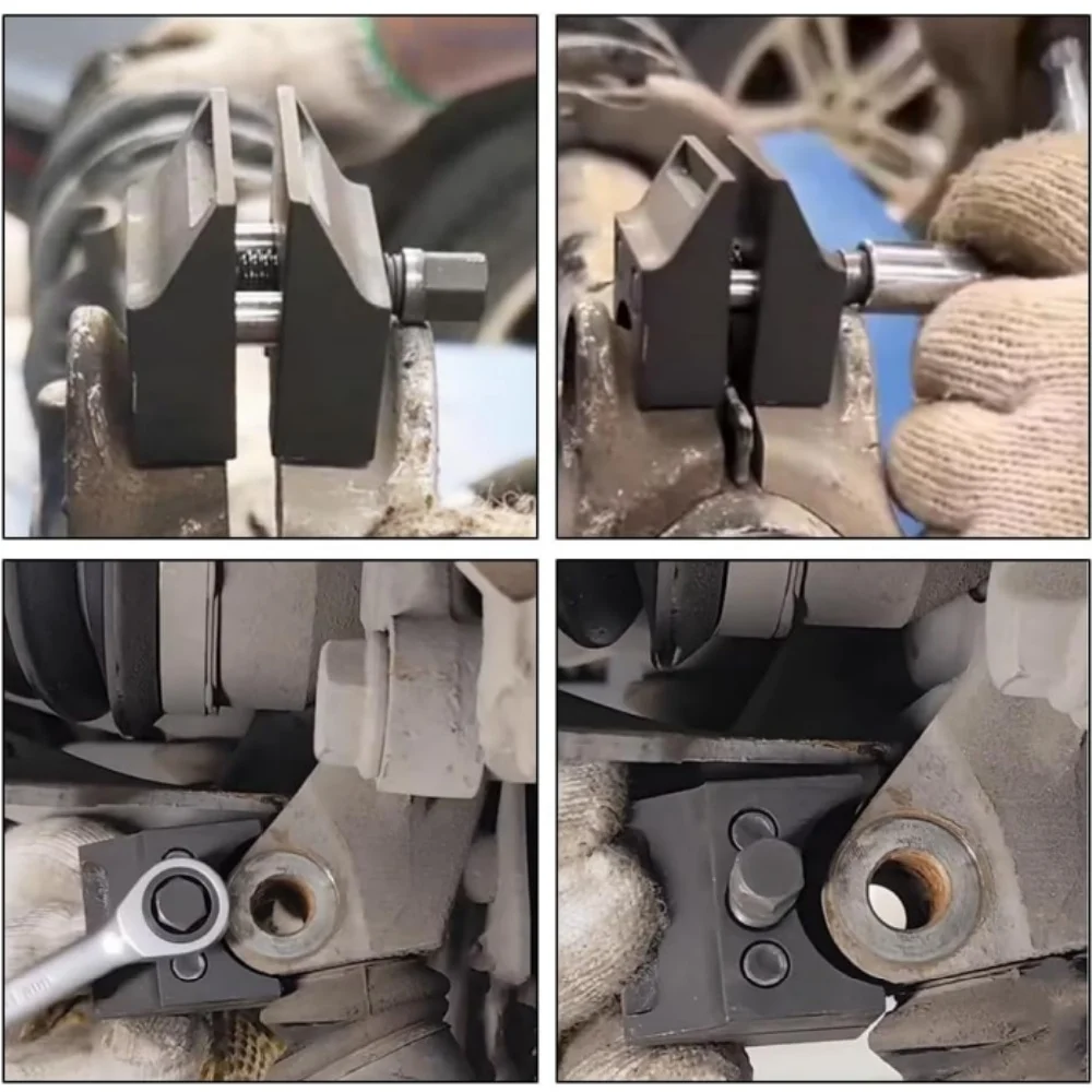 Universal Federbein Split Hub Achsschenkel Spreizer Tool Kit mit Schraubenschlüssel, Stoßdämpfer Removal Tool für Autoreparatur