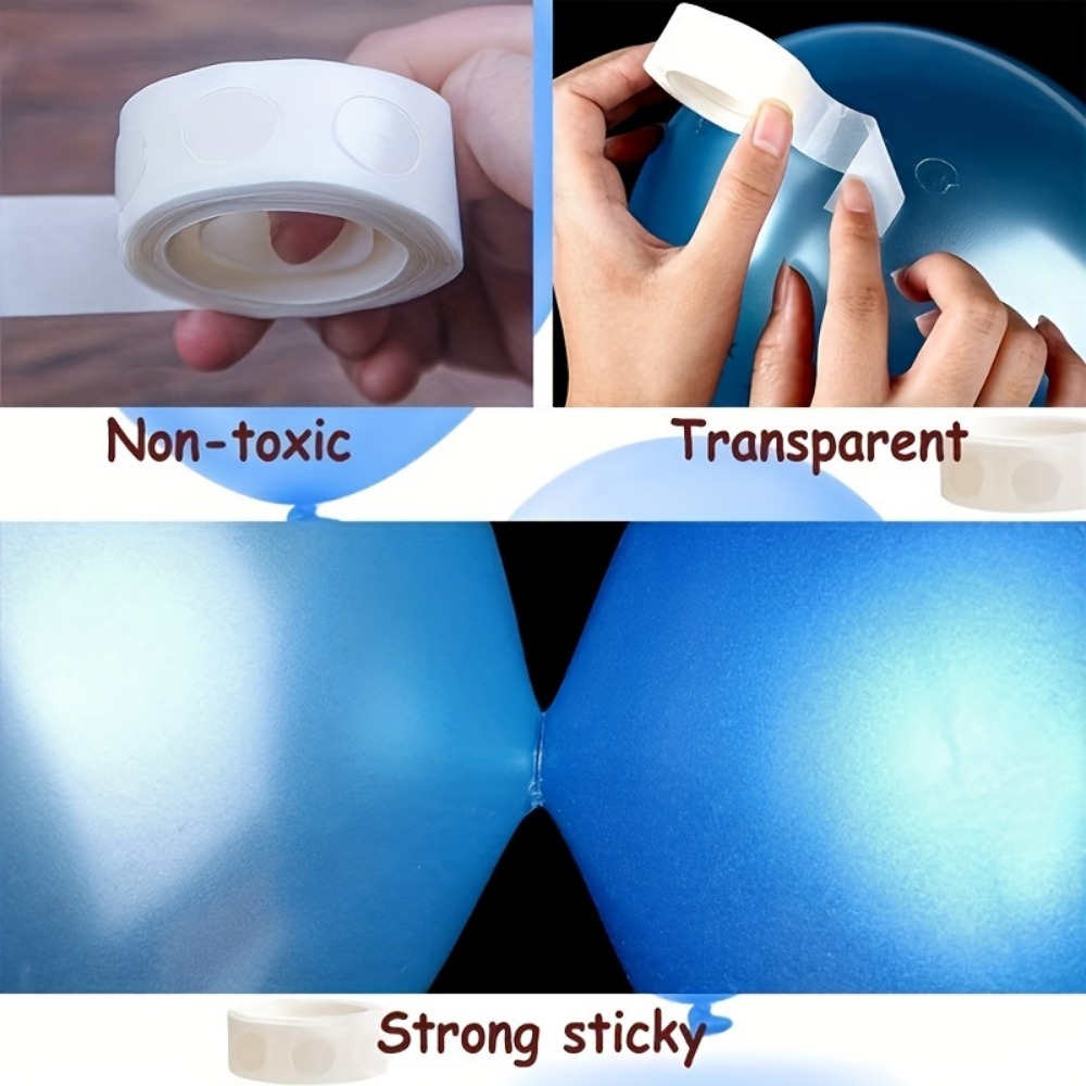 1000 pieces/10 rolls of double-sided adhesive glue, transparent balloon glue, double-sided adhesive dot process, Halloween gift