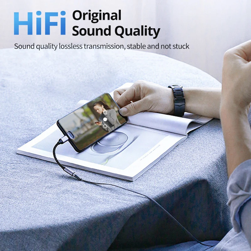 Per Xiaomi Redmi Samsung Pixel USB C a 3.5mm Jack per auricolari Convertitore adattatore audio digitale Tipo C HiFi per Android 3 5mm