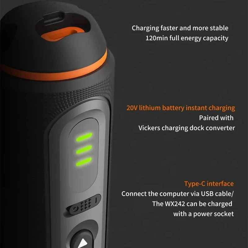 Worx-juegos de 30 bits, herramientas eléctricas WX242, juego de destornilladores eléctricos, taladro inalámbrico inteligente, destornilladores, juego recargable por USB, reparación del hogar