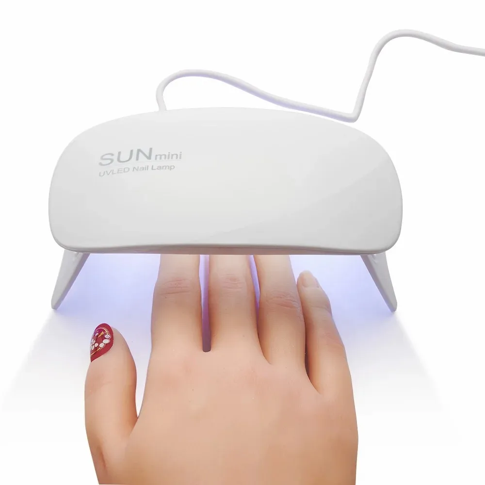 Mini lámpara de uñas E5 de 6W, luz UV LED, esmalte de Gel curado, rosa, blanco, máquina secadora de uñas, Cable USB portátil, herramienta seca para uñas para el hogar y las mujeres