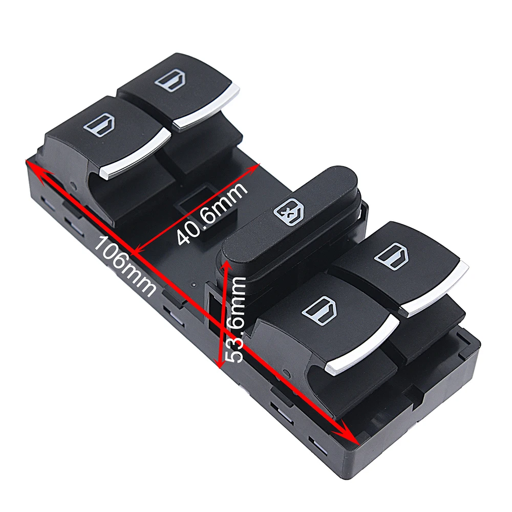 5ND 959 857 Power Window Master Switch Controle Knop Voor VW Jetta Tiguan Golf GTI MK5 MK6 Passat B6 CC Seat Leon MK2 5ND959857