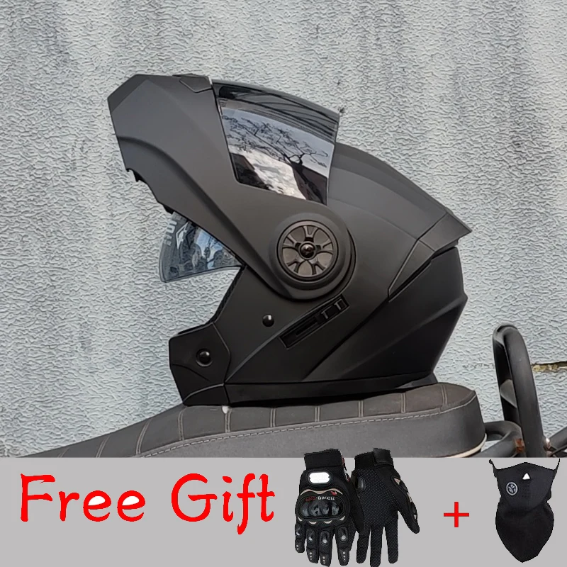 ORZ-161 Modularer, hochklappbarer Motorradhelm, Integral-Rennhelm, Doppelvisier, DOT-zugelassener Motorradhelm