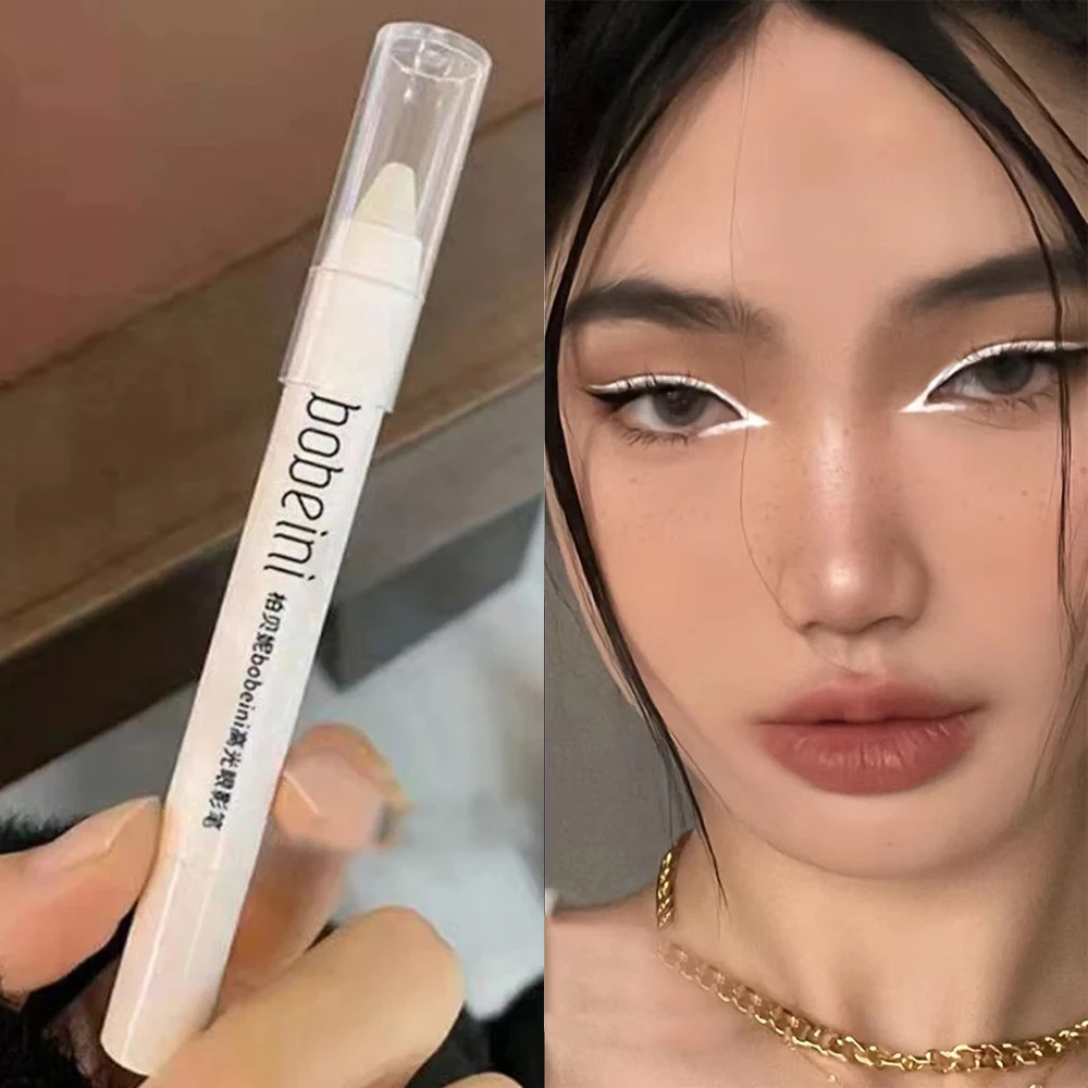 Ombretto opaco Stick Eyeliner bianco Evidenziatore argento luccicante