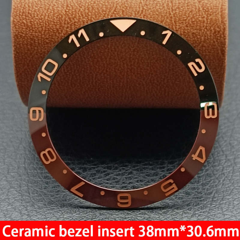 メンズウォッチ交換用セラミックおよびアルミ製発光ベゼル,チルト付きベゼル,ヘルメットおよびダイビングウォッチ用インサート,38mm x 30.6mm, 40mm