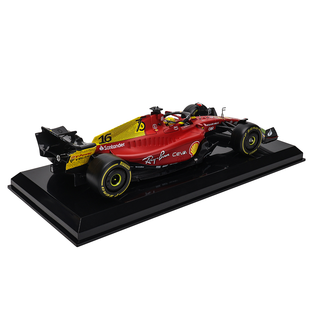 Bburago 1:24 F1 2022 Ferrari F1-75 75o 16 #   Leclerc 55 # Sainz Fórmula 1 Simulação Liga Modelo de Carro Artesanato Coleção de Decoração