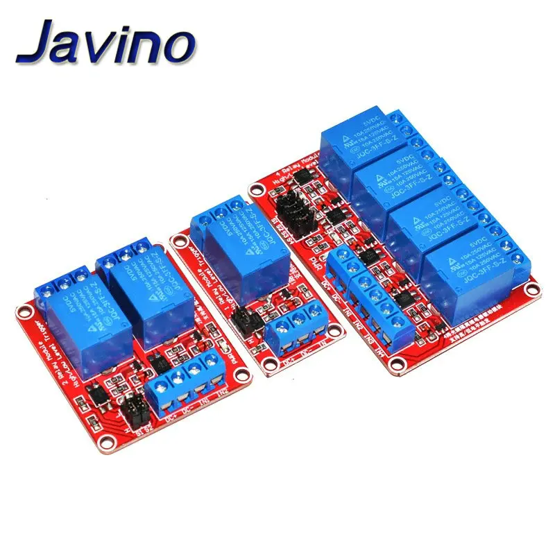 DC 5V 12V 24V 1 2 4 6 8 canales módulo de relé escudo de placa con optoacoplador/disparador de nivel alto y bajo para arduino Raspberry Pi