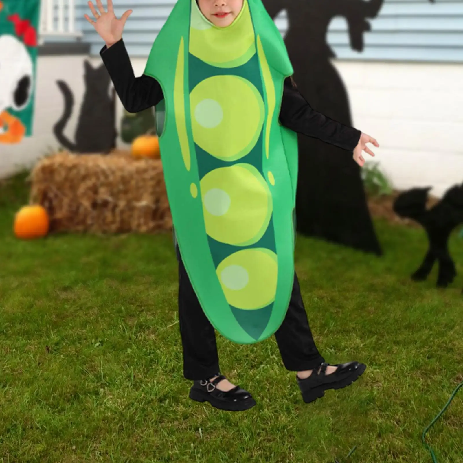 Pakaian Cosplay kostum Big Pea Pod anak-anak untuk pertunjukan panggung Halloween anak-anak