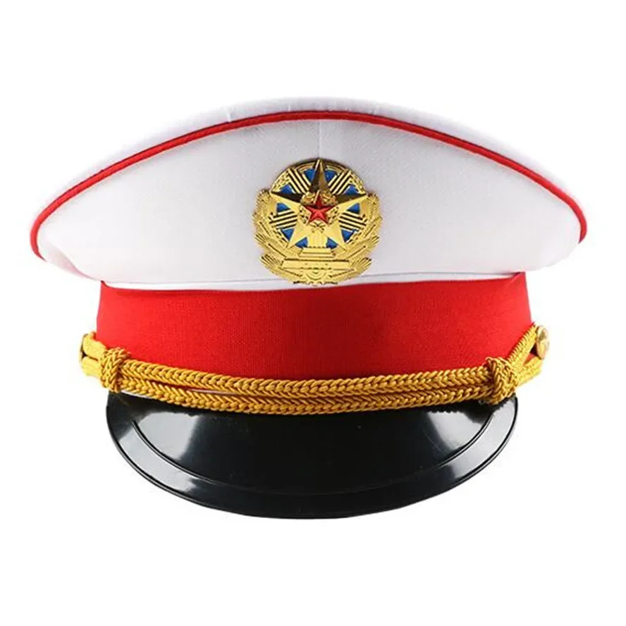 Britische Mode rot Performance Cap grün Militär Hut Frühling Armee Hüte weiß Kapitän Caps für Erwachsene Cosplay große Polizei Kappe