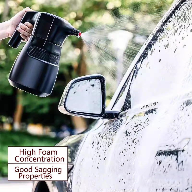 LEIBOO เครื่องพ่นโฟมไฟฟ้าล้างรถทําความสะอาดรายละเอียด Snow Cannon ปืนฉีดน้ําแรงดันสูงแบตเตอรี่ขับเคลื่อนสําหรับล้างรถโฟมสามารถ