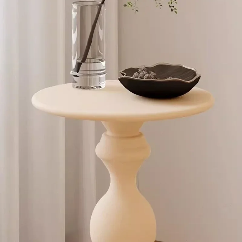 Mesa de centro redonda nórdica, sala de estar de lujo para accesorios de decoración, muebles para el hogar de acero inoxidable, diseño