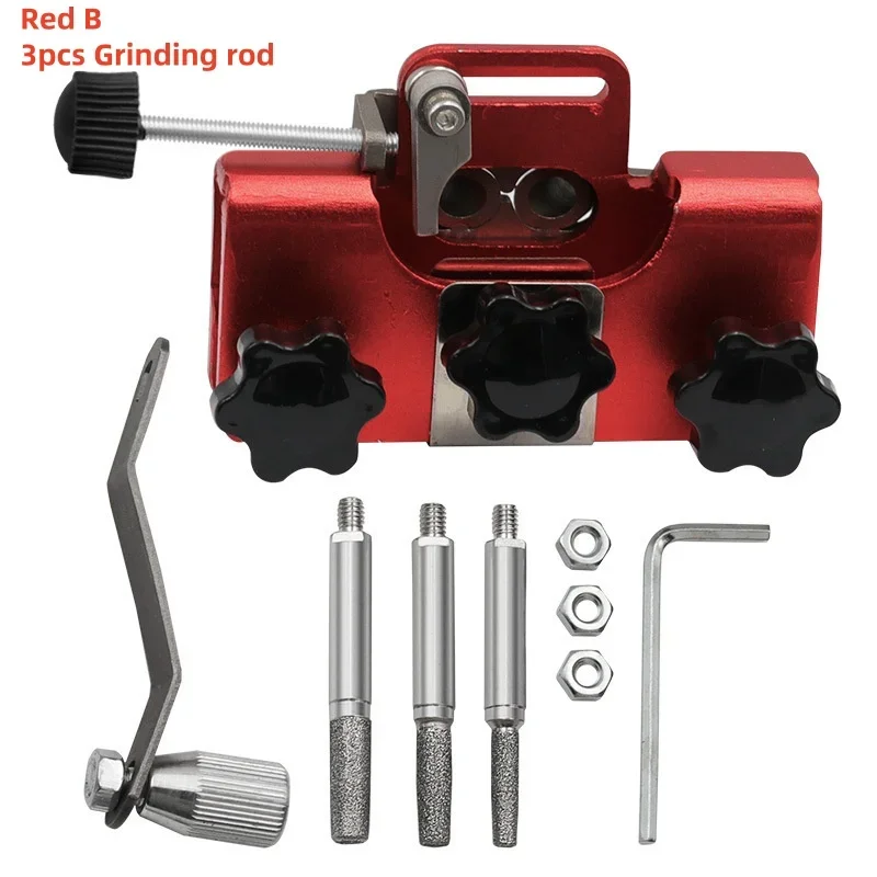 Afiladores de sierra de cadena portátiles, Kit de afilado de cadena de motosierra, carpintería con piedras de molienda, herramienta amoladora de motosierra eléctrica