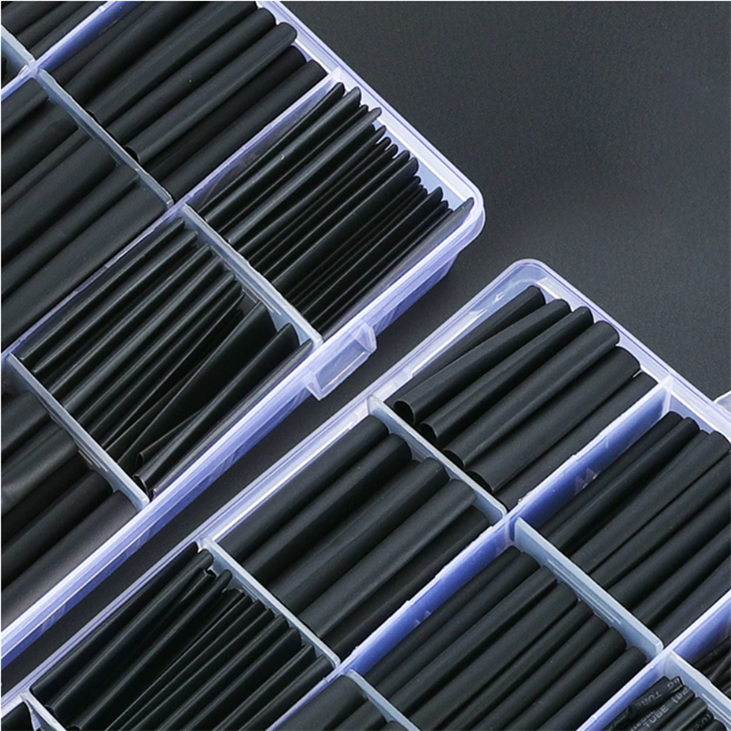 Zwarte krimpkousset Thermoresistente buizen Krimpdraadwikkeling Elektrische aansluitkabel Isolatie Mouwen Protecter