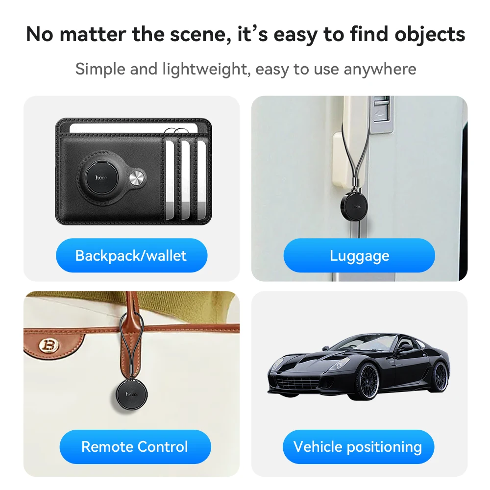 Смарт-тег HOCO, Bluetooth, Android-трекер, поддержка Google Find My, GPS-поиск меток, локатор, анти-потерянный трекер для ключей, багажа для домашних животных