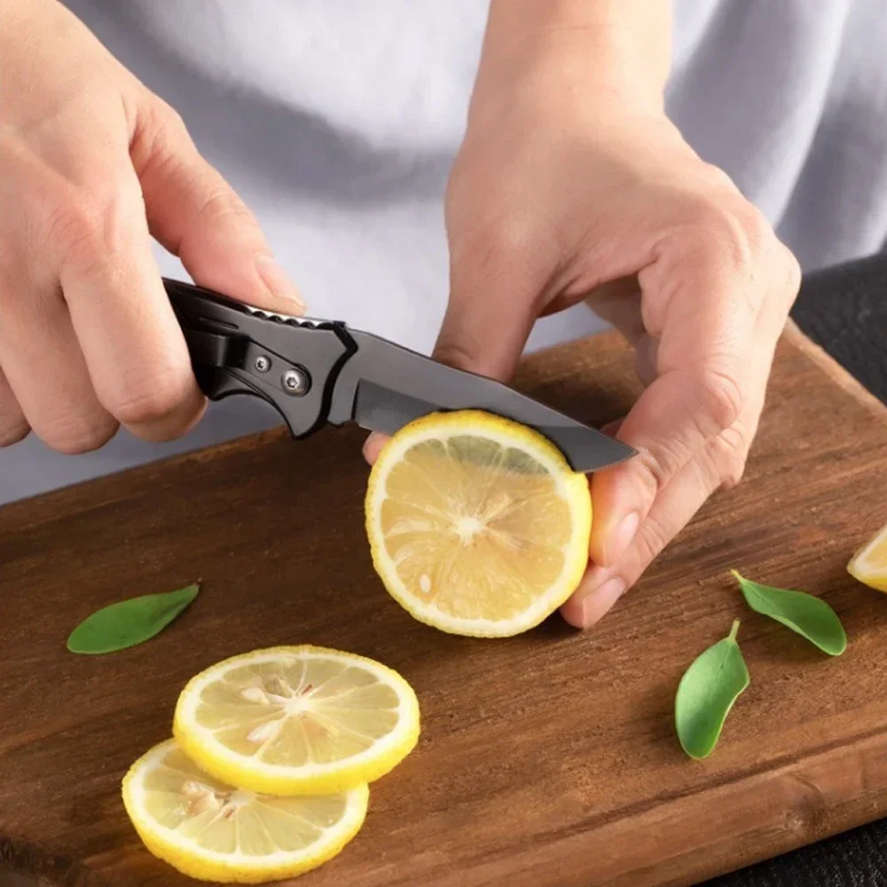 Nuevo práctico cuchillo plegable EDC afilado de acero inoxidable, cuchillo táctico de caza para acampar al aire libre, hoja de bolsillo afilada y duradera