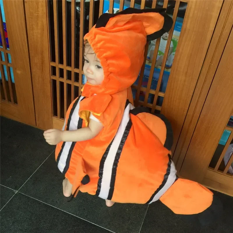 ภาพยนตร์ Finding Nemo บทบาทเล่นเครื่องแต่งกายเด็กวัยหัดเดิน School Party Jumpsuit อะนิเมะปลาการ์ตูนเด็กฮาโลวีนคริสต์มาสปีใหม่ของขวัญ