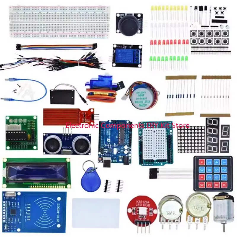 RFID Upgrade Kit 4X4 Kit Development Board with Membrane Button Kit For R3 Kit Breadboard/stepper motor/servo/1602 LCD/SG90