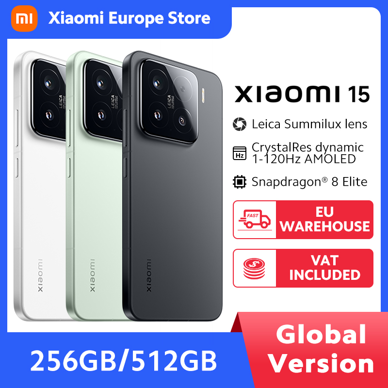 Xiaomi-Smartphone 15 versión Global, 256GB/512GB, Pantalla AMOLED de 6,36 pulgadas, 120Hz, Snapdragon®8 Elite Cámara Leica 90W HyperCharge