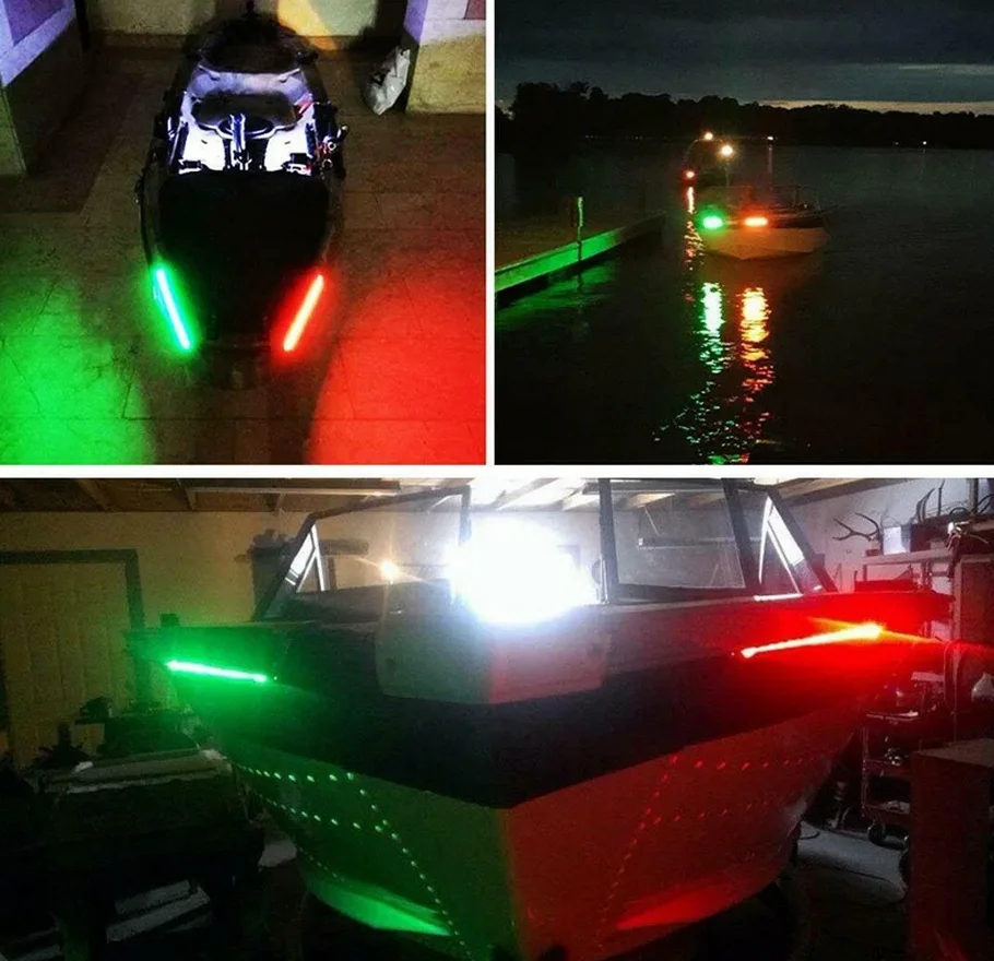 2 Stücke 30 cm 12 V LED-Streifen Licht Wasserdicht ROT & GRÜN für Bogen Boot Marine Navigation Kajak Kanu Deck Courtesy Bogen Anhänger Ponton
