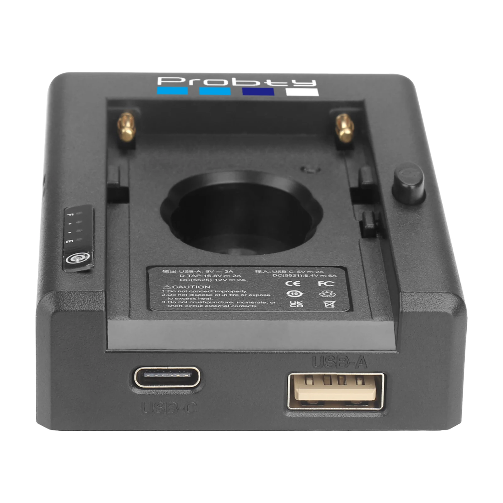NP-F Batterieladegerät Batterieadapterplatte Kaltschuhadapter 1/4 Zoll für NP-F550 F750 F970 für BMPCC 4K 6K DSLR ILDC
