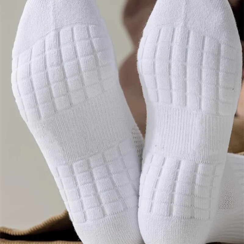 10/6/5/3/1 pares de calcetines deportivos de suela gruesa que absorben la humedad con parte inferior acolchada, perfectos para correr y deportes profesionales