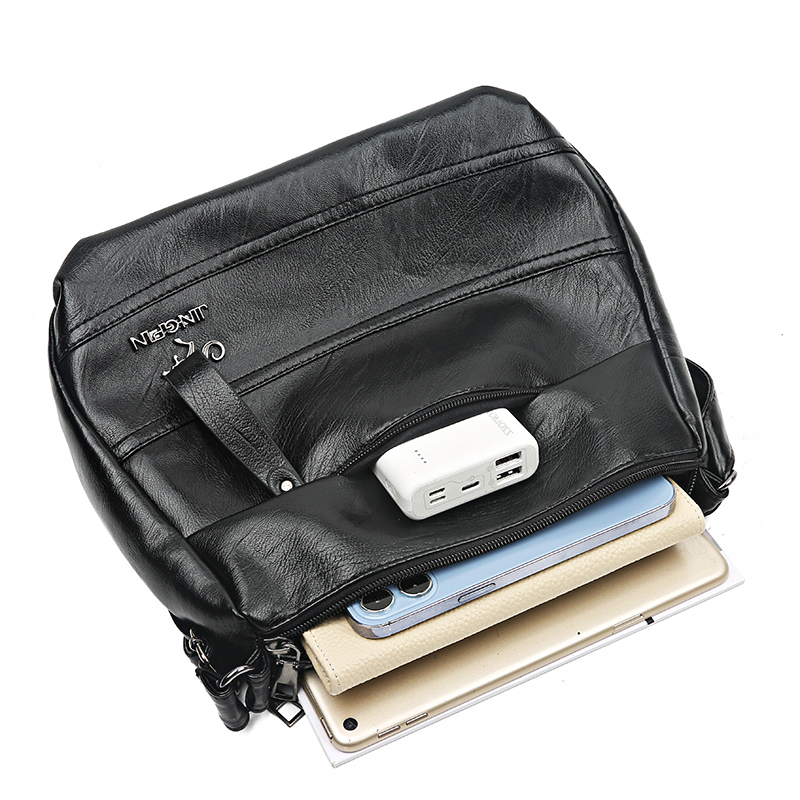 エレガントなレザーワンショルダーハンドバッグショッピングバッグ 2024 新しい女性のファッションハンドバッグシープスキン穀物美しい女性のクロスボディバッグ