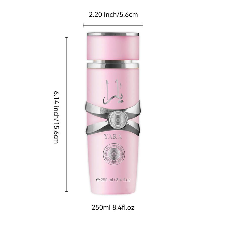 250ML 8.4FL.OZ アンバーバニラヤラ香水、長持ちするグルマンフレグランスオードパルファムスプレー、アラビア香水女性へのギフト