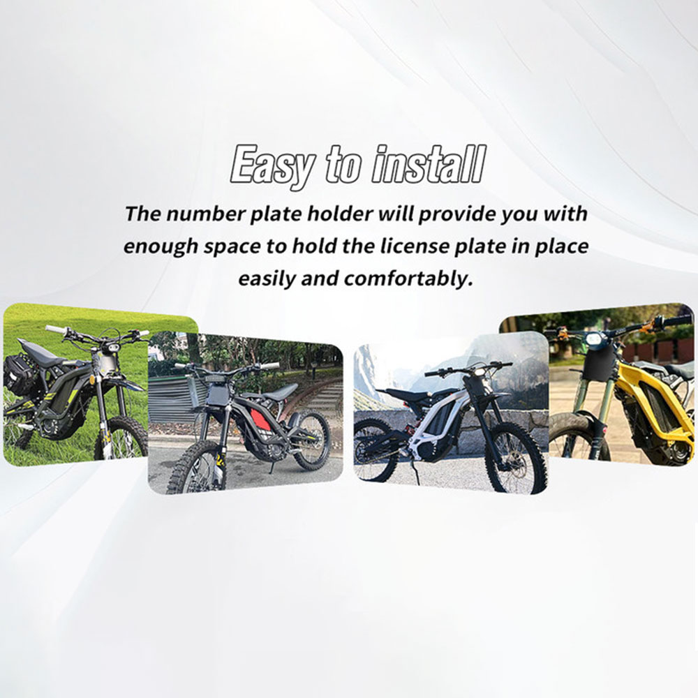 Placa de identificação frontal para motocicletas, placa de licença para surron sur-ron sur ron lightbee light bee x s elétrica dirt bike e-bike