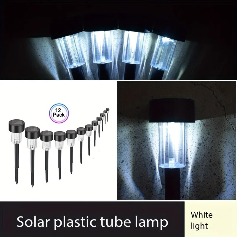 12 Pack Solar Outdoor Lights Solar Garden Light LED Landscape Lighting Waterproof Pathway Lights Decor Walkway Lawn Patio Yard