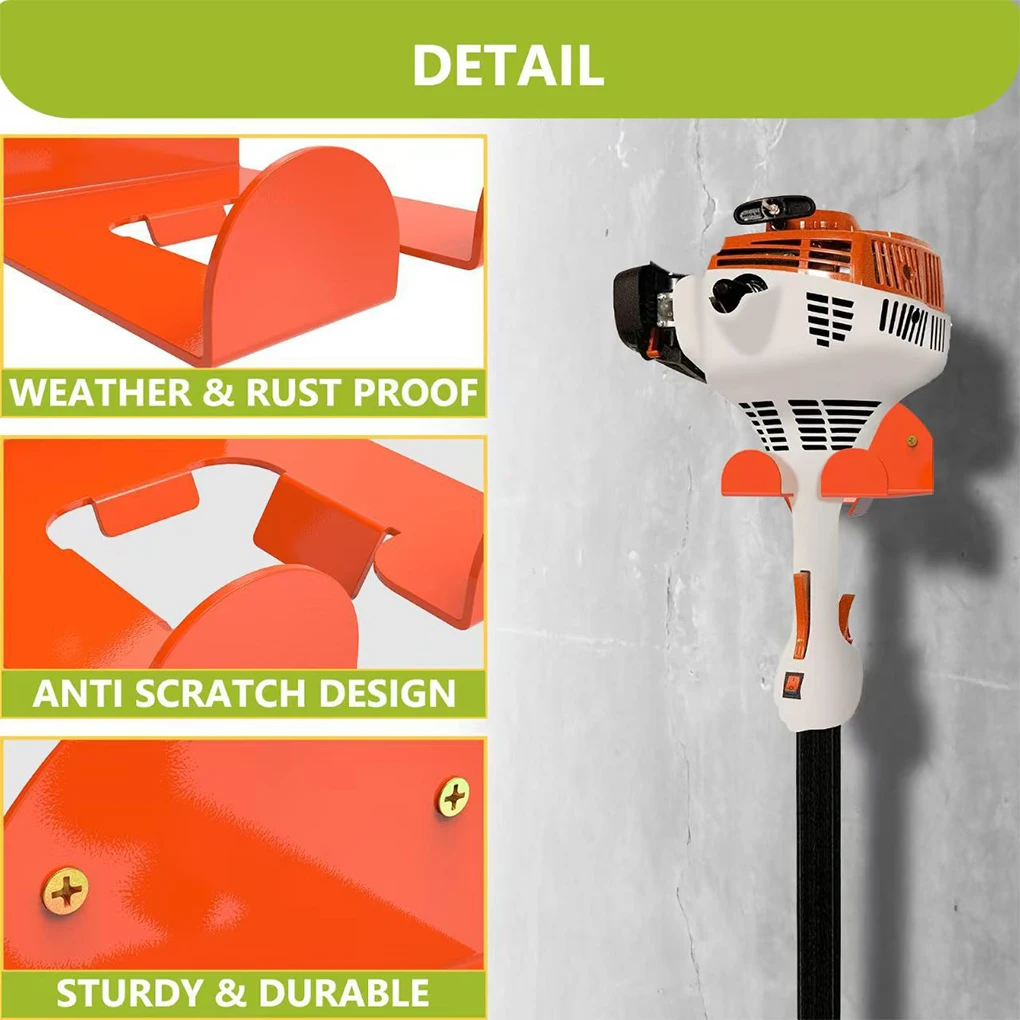 Porta tagliabordi a parete Portaoggetti per utensili elettrici da giardino Portaoggetti per garage resistente Portaoggetti per tosaerba per motosega
