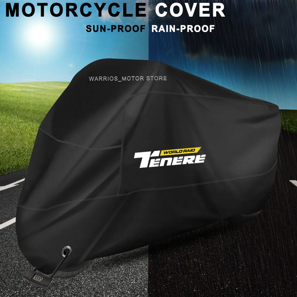 Cubierta de motocicleta protección UV a prueba de polvo a prueba de nieve al aire libre cubierta impermeable para motocicleta para YAMAHA Tenere 700 World Raid 2022