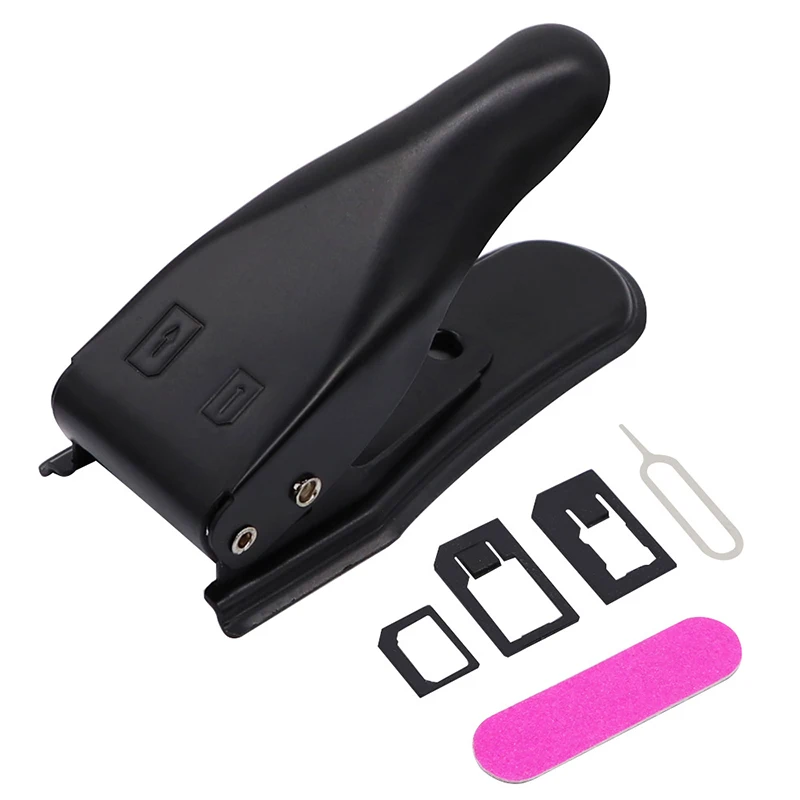 2-in-1-SIM-Kartenschneider mit SIM-Karten-Adapter und Auswurfstift, SIM-Karten-Schneidewerkzeug für Smartphone, DIY, manuelles Stanz-Telefon