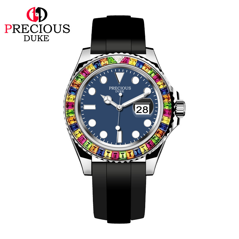 PRECIOUS นาฬิกาแฟชั่นผู้ชายกันน้ําคลาสสิกแบรนด์หรูคู่นาฬิกา Night Light วันที่นาฬิกาควอตซ์