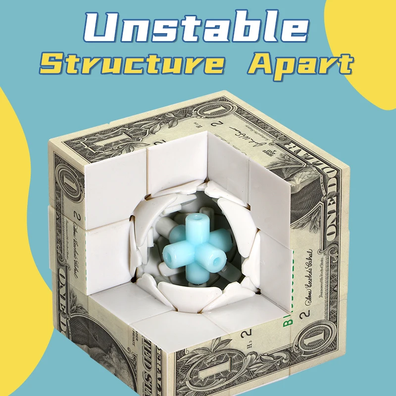 3x3x3 3D Geld in Amerikaanse dollars Leuke Stress Relief Puzzel Professioneel Smooth Speed Game Kinderspeelgoed ifts