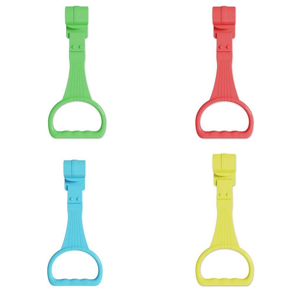 Anillo de plástico para parque infantil, accesorios para cama de enseñanza, ganchos para cuna de bebé de Color sólido, anillo de tracción para bebé, ayuda al soporte para bebé