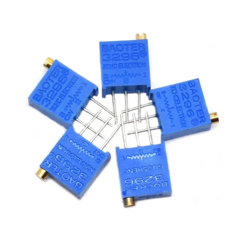 3296W 50R 100R 200R 1K 2K 5K 10K 20K 50K 100K 200K 500K 1M ohm Multiturn Trimmer Potentiometer High Precision Variable Resistor