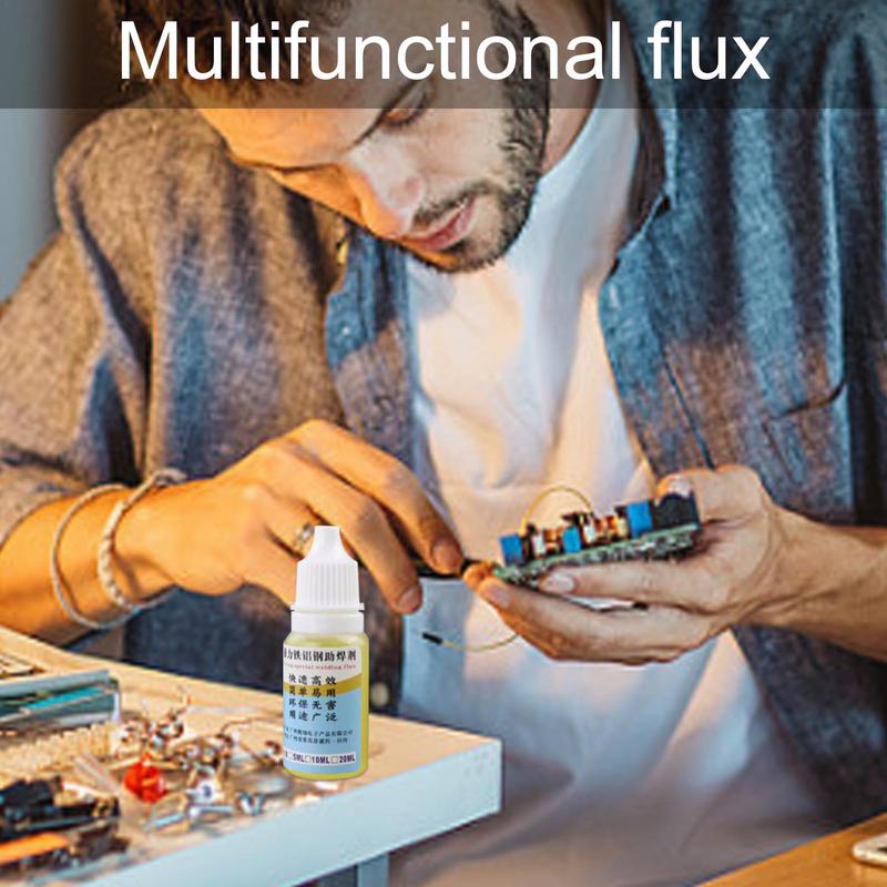 Metal Líquido Fluxo de Solda, No Clean, Alumínio e Eletrônica, 18650 Bateria Solda Fluido, Sem Limpeza de Água, 0.33oz