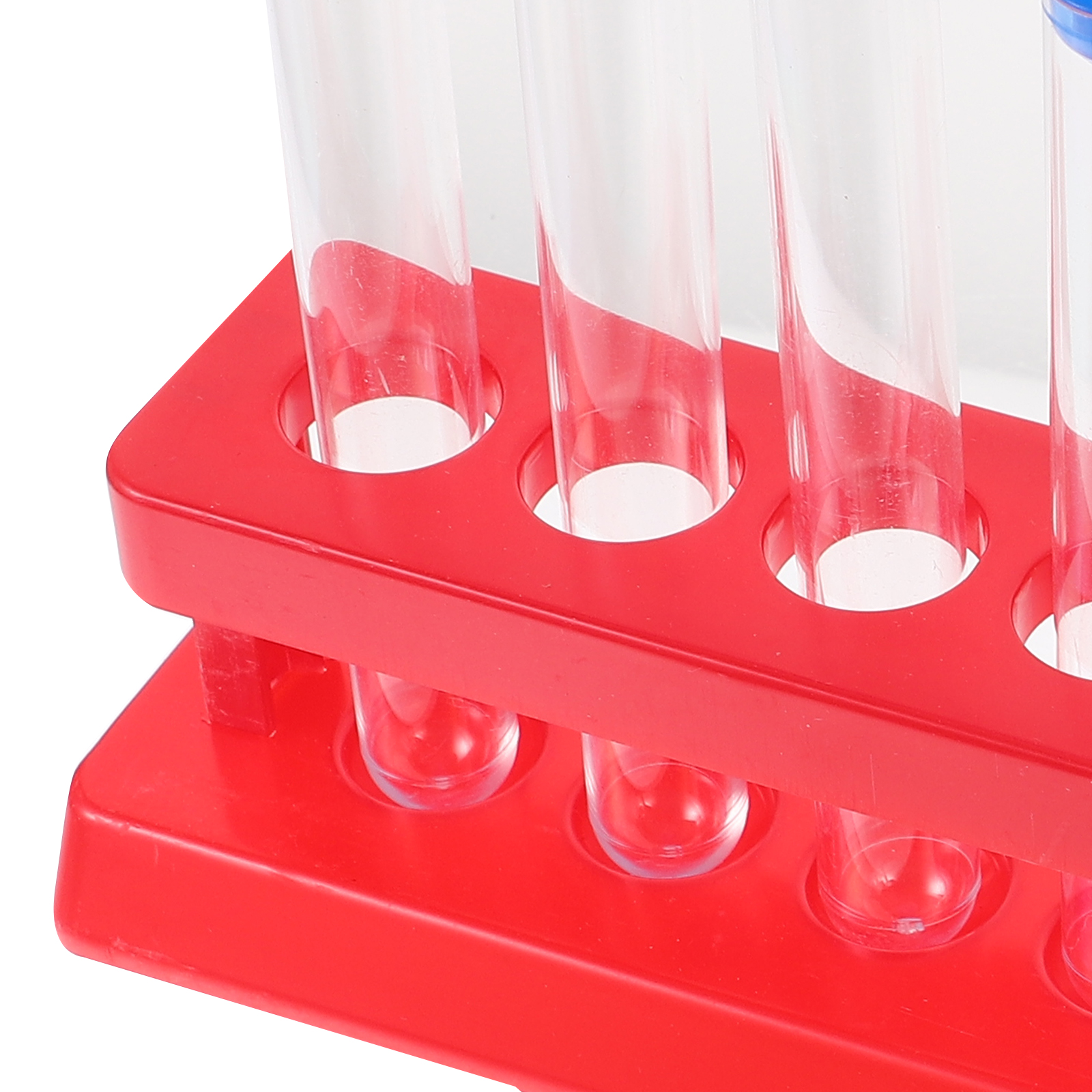 Science Toy Set para crianças, experimento científico, tubo de ensaio plástico, tubos transparentes, conta-gotas, tampas