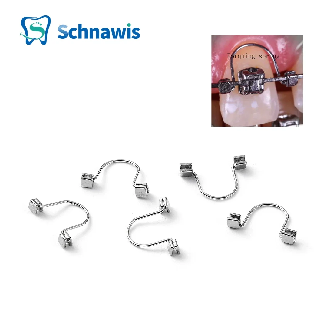 10Pcs/Bag Dental Torque Torquing Spring Orthodontic Anterior Torque Spring Auxiliar de torque Warren Spring for Bracket Archwire