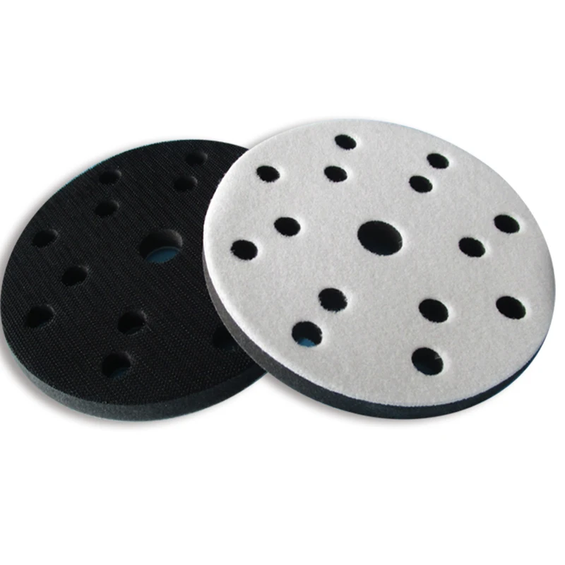 6 Inch 15 Holes Interface Sanding Pad Interface Pad 1 Pcs 150mm Diameter Soft Buffer Sponge Interface Cushion Pad for Sanding