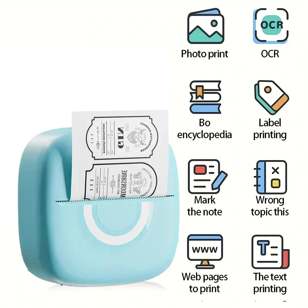 Mini impresora térmica impresora inalámbrica portátil con bluetooth compatible con android y ios