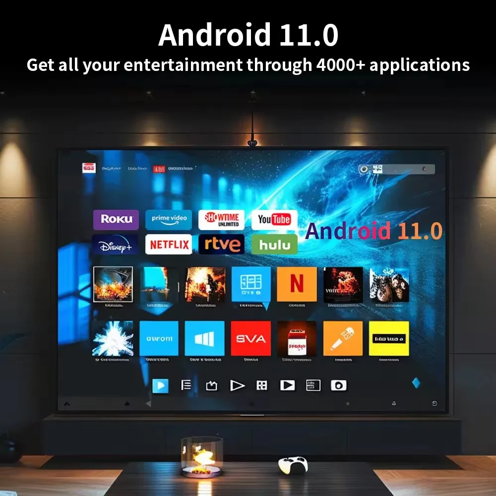 Salange p330 mini projektor 4k android 11,0 1080 ansi native 5,0 p wifi6 bt 2. 0 8k kino tragbares video beamer sync android iphone