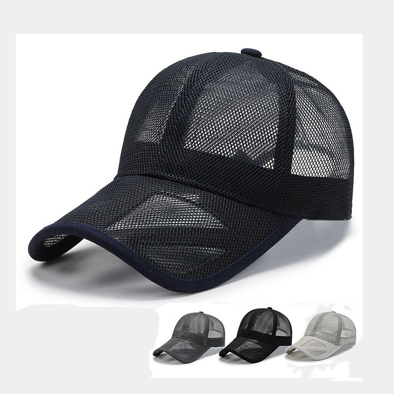 여름 남성 모자 Openwork 브림 통기성 메쉬 모자 야외 스포츠 선 스크린 야구 여성 Sunhat