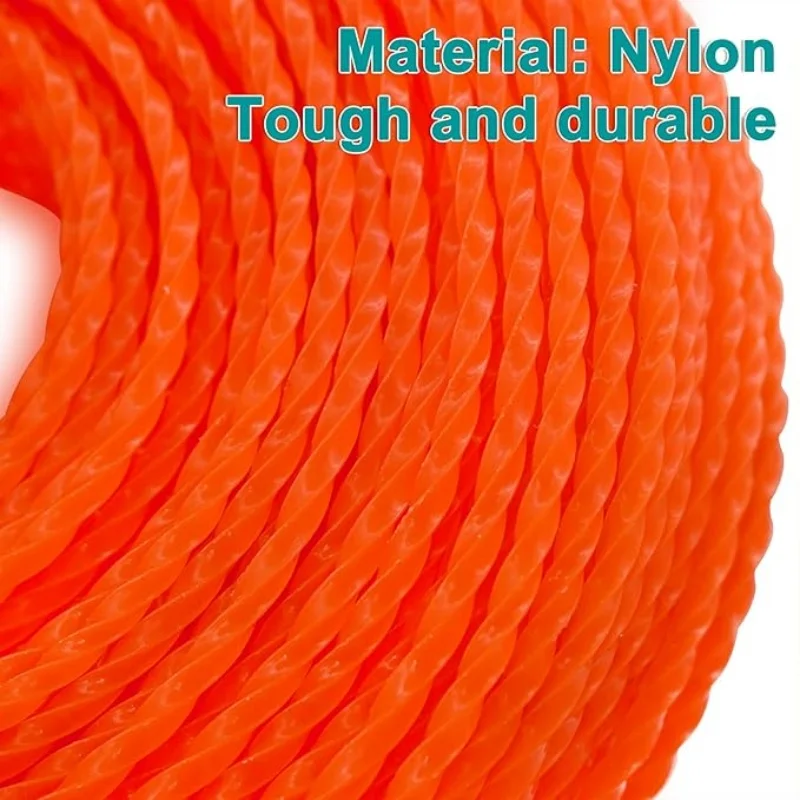 Reemplazo de carrete de corte de alambre de nailon envuelto para cortadora de césped para alambre de recortadora, adecuado para recortadora de cuerda fina de 3mm, 15M y 2,4mm y 15M
