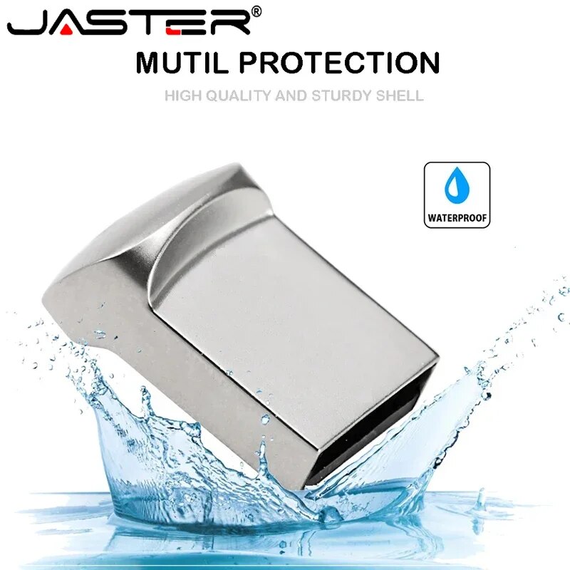 JASTER Super Mini Metal USB Flash Drives 64GB Creative Business Gifts Memory Stick Black Pen Drive 32GB Silver Pendrive 16GB