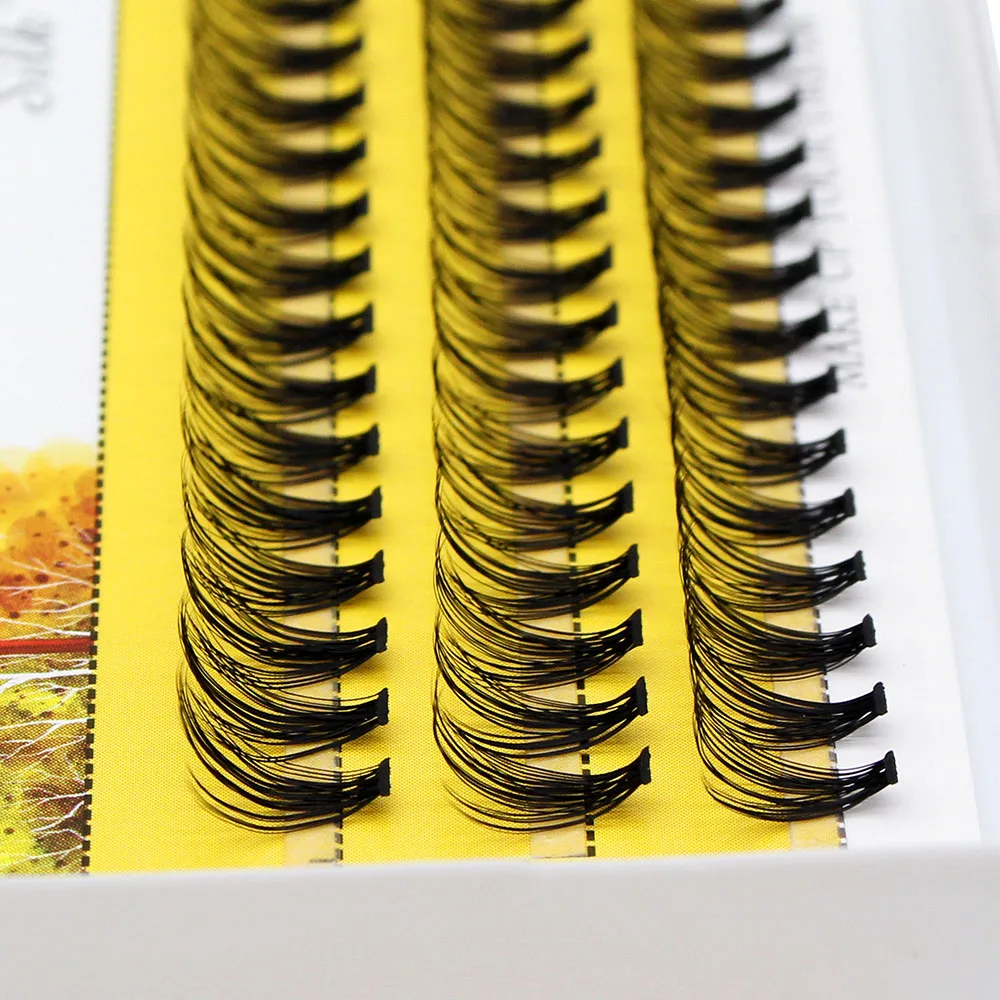 60pcs Wispy Mink Individual Cluster Eyelash Extension Natural Long Black False Lashes Russian Volume Professional Eyelashes