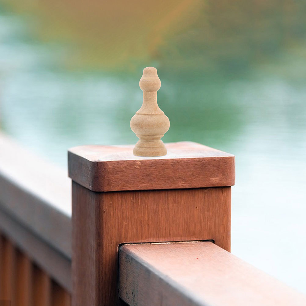 10pcs Solid Wood Decorative Spindles Unfinished Balusters Roman Column Design For Stair Railings Furniture Craft Diy Home Decor